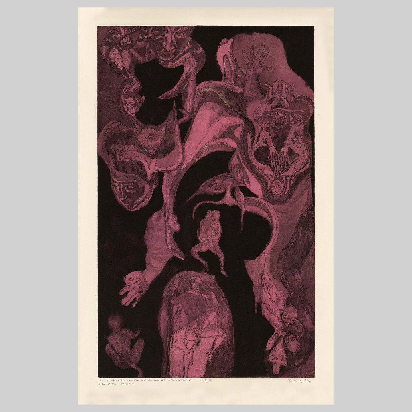 LOVE IS AN ILLUSION THAT OCCURS WHEN BOTH PARTIES HALLUCINATES AT THE SAME TIME. IT DOES NOT HAPPEN EVERY DAY. - original