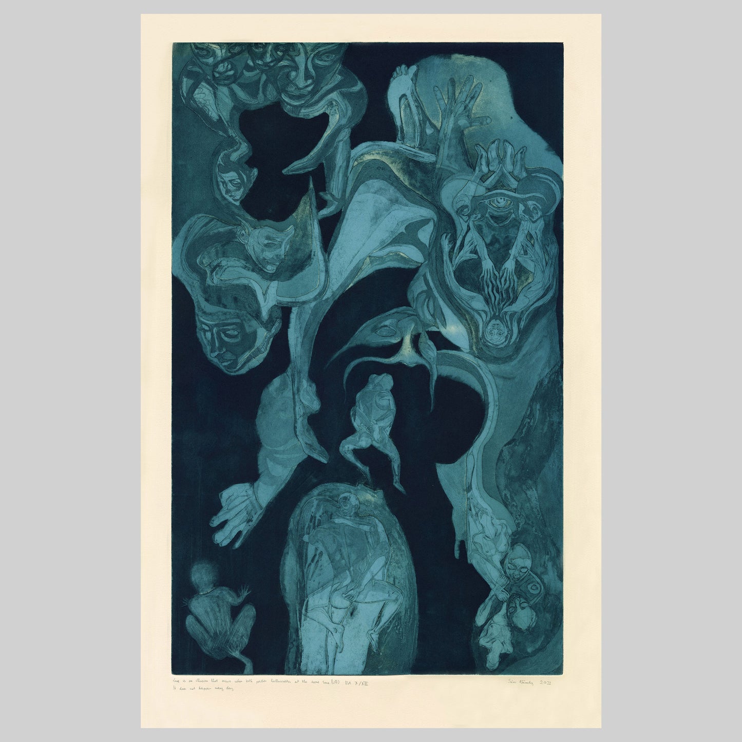 LOVE IS AN ILLUSION THAT OCCURS WHEN BOTH PARTIES HALLUCINATES AT THE SAME TIME. IT DOES NOT HAPPEN EVERY DAY. - original